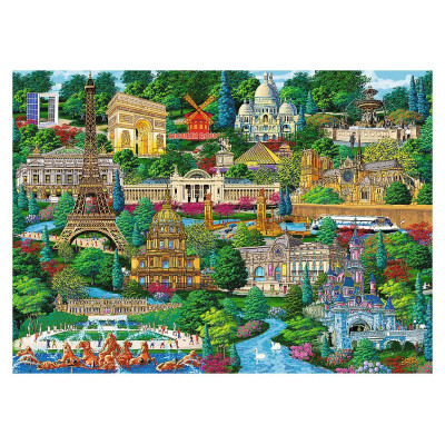 Trefl Koka puzle - Francijas slavenās vietas, 1000gb