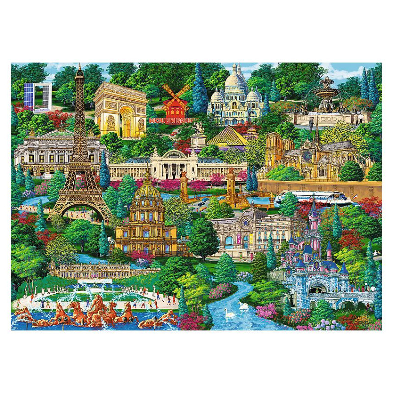 Trefl Koka puzle - Francijas slavenās vietas, 1000gb