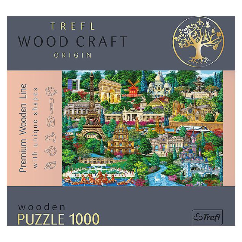 Trefl Koka puzle - Francijas slavenās vietas, 1000gb