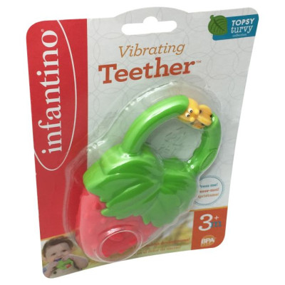Infantino Vibrējo&scaron;a kožamā rotaļlieta "Zemene"