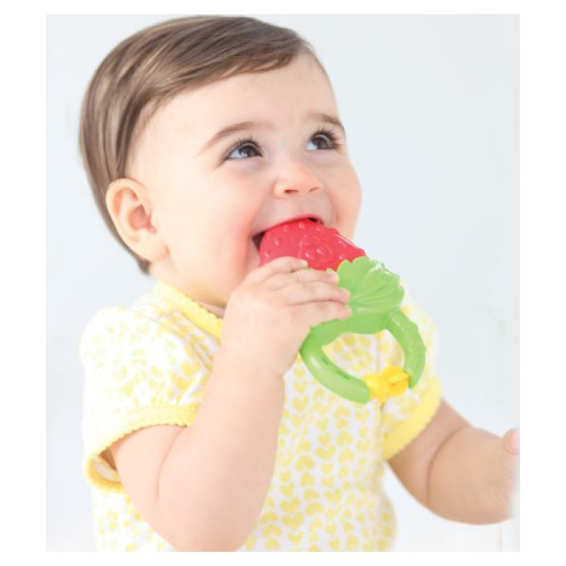 Infantino Vibrējo&scaron;a kožamā rotaļlieta "Zemene"