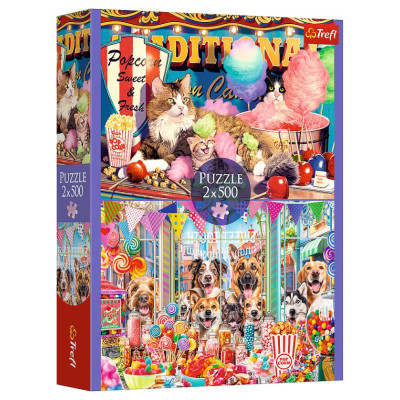 Trefl Pužļu komplekts Pūkainie draugi, 2x500 gab.