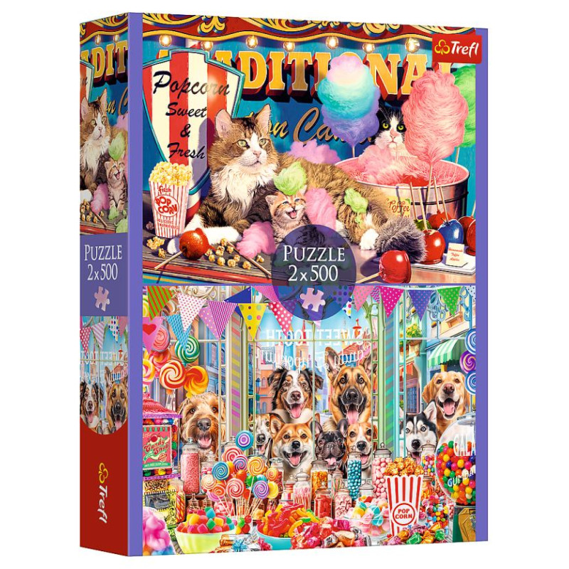 Trefl Pužļu komplekts Pūkainie draugi, 2x500 gab.