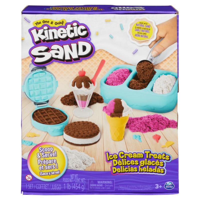 Kinetic Sand Rotaļu komplekts &acute;&acute;Saldējuma kārumi&acute;&acute; (bez smaržas)