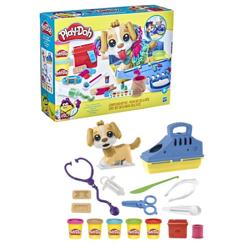 Play-Doh "Care N Carry" Veterinārārsta komplekts