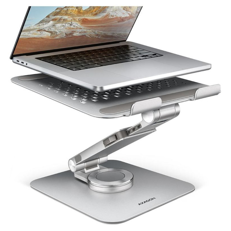 Axagon STND-LR ALU HQ ROTATING massive stand for 10"-16" laptops, many adjustable angles