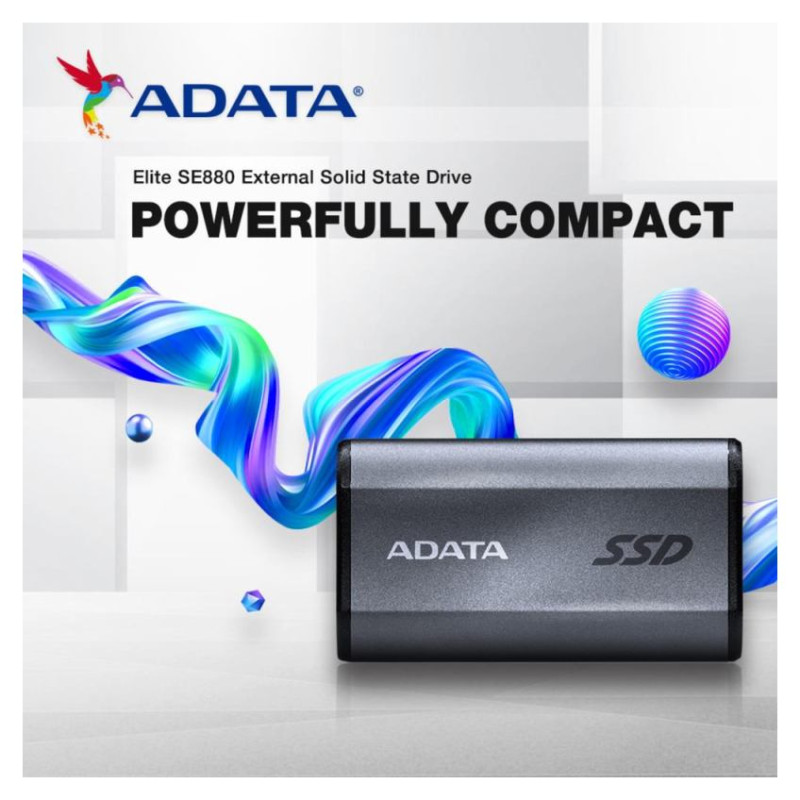 Adata External SSD|ADATA|SE880|500GB|USB-C|Write speed 2000 MBytes/sec|Read speed 2000 MBytes/sec|AELI-SE880-500GCGY