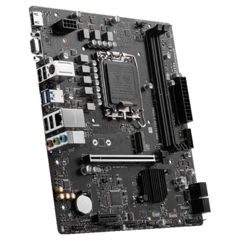 MSI Mainboard|MSI|Intel H610|LGA1700|MicroATX|Memory DDR4|Memory slots 2|1xPCI-Express 1x|1xPCI-Express 16x|1xM.2|1x15pin D-sub|1xHDMI|4xUSB 2.0|2xUSB 3.2|1xPS/2|1xRJ45|3xAudio port|PROH610M-EDDR4