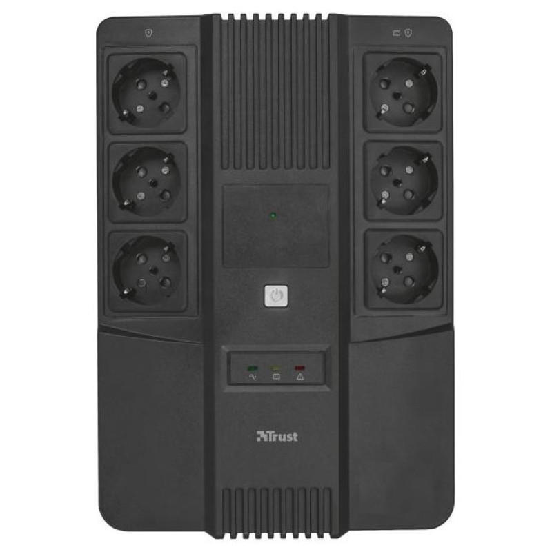 Trust UPS|TRUST|800 VA|Wave form type Simulated sinewave|Desktop/pedestal|23326