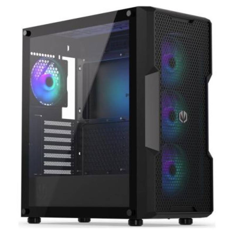 Endorfy Case|ENDORFY|Regnum 400 ARGB|MidiTower|Case product features Transparent panel|Not included|ATX|MicroATX|MiniITX|Colour Black|EY2A009