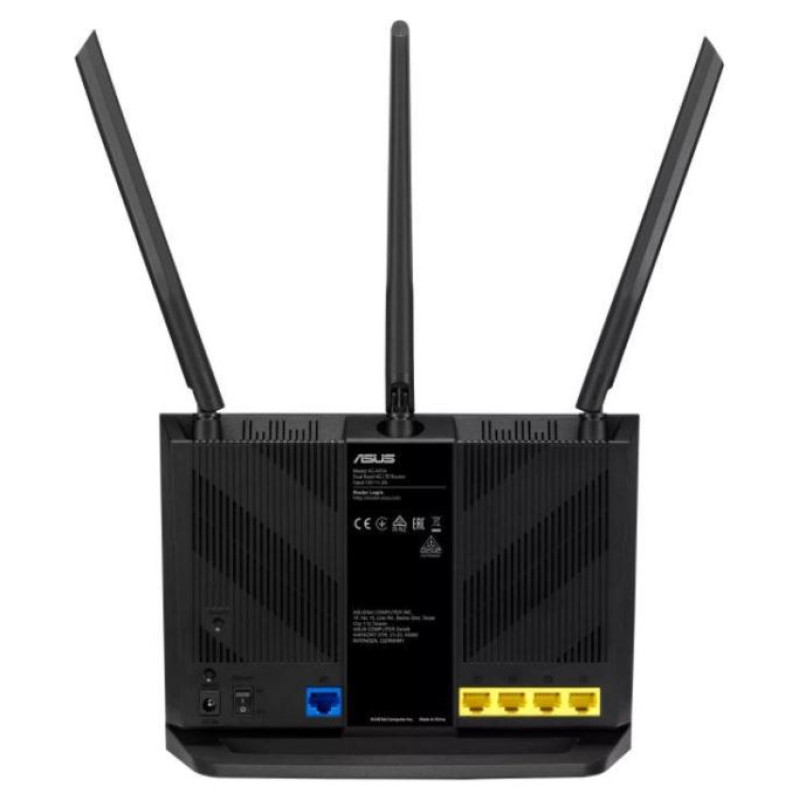 Asus Wireless Router|ASUS|Wireless Router|1800 Mbps|Wi-Fi 5|Wi-Fi 6|1 WAN|4x10/100/1000M|Number of antennas 4|4G-AX56
