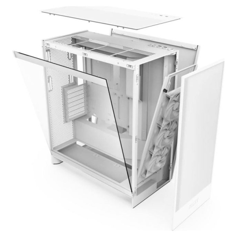 Nzxt Case|NZXT|H7 Flow RGB|MidiTower|ATX|EATX|MicroATX|MiniITX|Colour White|CM-H72FW-R1