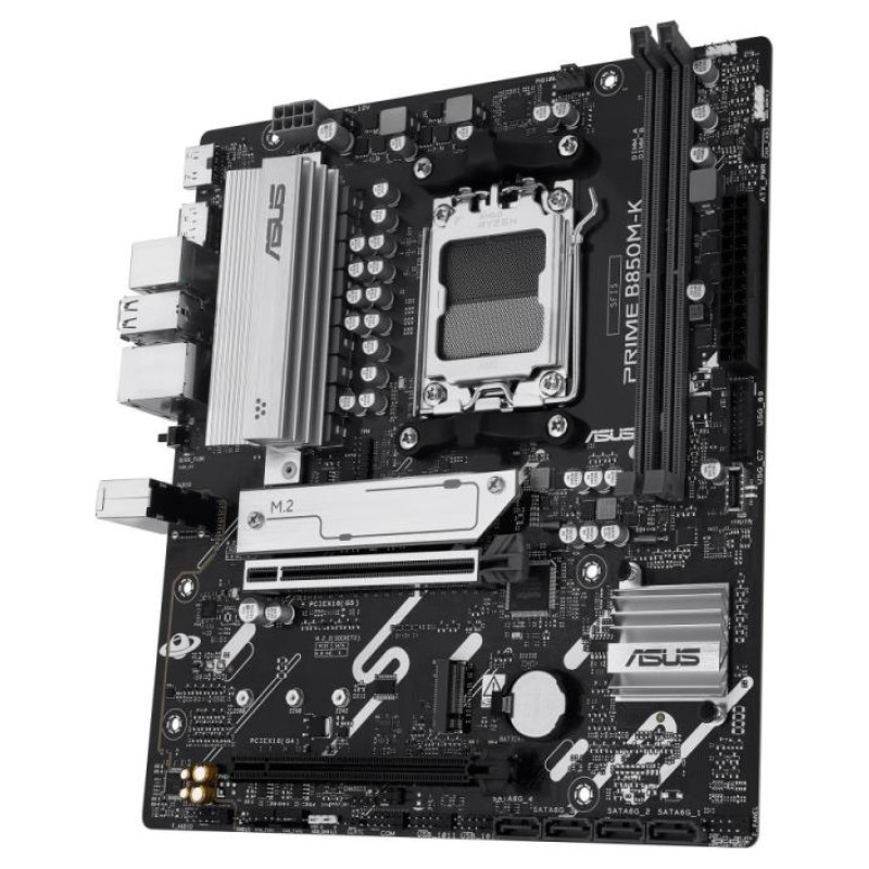 Asus Mainboard|ASUS|AMD B850|SAM5|Micro-ATX|Memory DDR5|Memory slots 2|1xPCI-Express 4.0 16x|1xPCI-Express 5.0 16x|2xM.2|1xHDMI|1xDisplayPort|4xUSB 2.0|4xUSB 3.2|1xPS/2|3xAudio port|PRIMEB850M-K