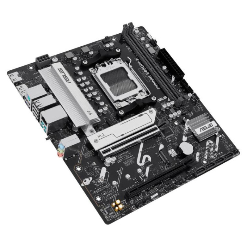 Asus Mainboard|ASUS|AMD B850|SAM5|Micro-ATX|Memory DDR5|Memory slots 2|1xPCI-Express 4.0 16x|1xPCI-Express 5.0 16x|2xM.2|1xHDMI|1xDisplayPort|4xUSB 2.0|4xUSB 3.2|1xPS/2|3xAudio port|PRIMEB850M-K