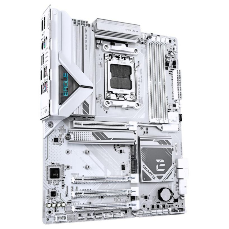Gigabyte Mainboard|GIGABYTE|AMD B850|SAM5|ATX|Memory DDR5|Memory slots 4|2xPCI-Express 3.0 1x|1xPCI-Express 4.0 4x	|1xPCI-Express 5.0 16x|3xM.2|1xHDMI|1xDisplayPort|4xUSB 2.0|2xUSB 3.2|1xUSB-C|1xRJ45|3xAudio port|B850EAGLEICE