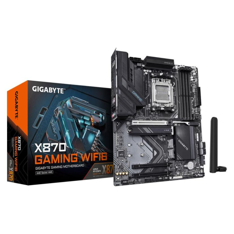 Gigabyte Mainboard|GIGABYTE|AMD X870|SAM5|ATX|Memory DDR5|Memory slots 4|3xPCI-Express 16x|2xM.2|1xHDMI|1xAudio-In|1xAudio-Out|1xMicrophone|4xUSB 3.2|2xUSB-C|1xRJ45|X870GAMINGWF6