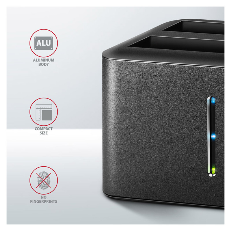 Axagon ADSA-D25 USB 3.2 Gen 1 - 2x SATA 6G 2.5" SSD/HDD CLONE DUAL MINI dock
