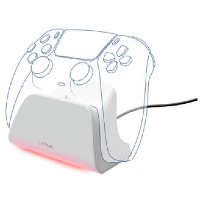 Trust Uzlādes stacija Trust GXT255W PS5 White