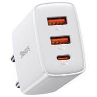 Baseus Lādētājs Baseus Compact Quick Charger 2 x USB + USB-C 30W White