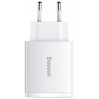 Baseus Lādētājs Baseus Compact Quick Charger 2 x USB + USB-C 30W White