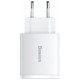 Baseus Lādētājs Baseus Compact Quick Charger 2 x USB + USB-C 30W White