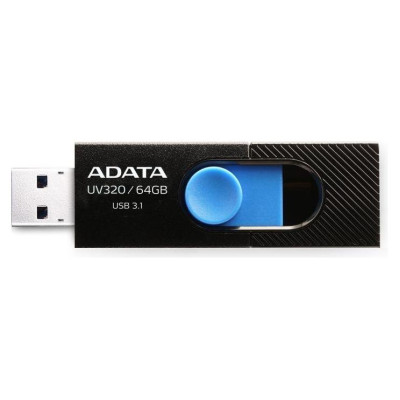 Adata MEMORY DRIVE FLASH USB3.1 64GB/BLACK AUV320-64G-RBKBL ADATA