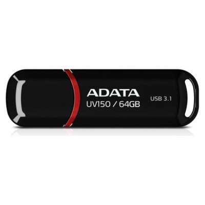 Adata MEMORY DRIVE FLASH USB3.1 64GB/BLACK AUV150-64G-RBK ADATA