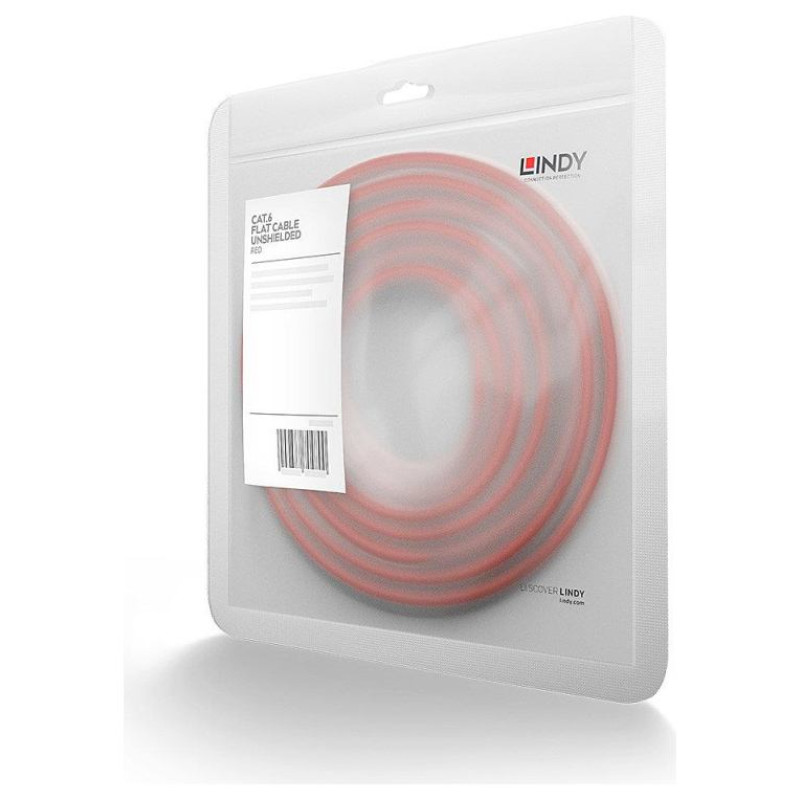 Lindy CABLE CAT6 U/UTP 5M/RED 47514 LINDY