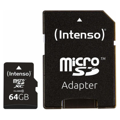 Intenso MEMORY MICRO SDXC 64GB C10/W/ADAPTER 3413490 INTENSO