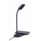 Gembird MOBILE CHARGER WRL DESK LAMP/BLACK TA-WPC10-LED-01 GEMBIRD
