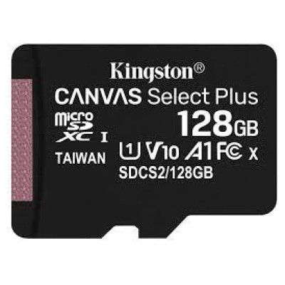Kingston 128GB micSDXC Canvas Select Plus 100R A1 C10 Card + ADP