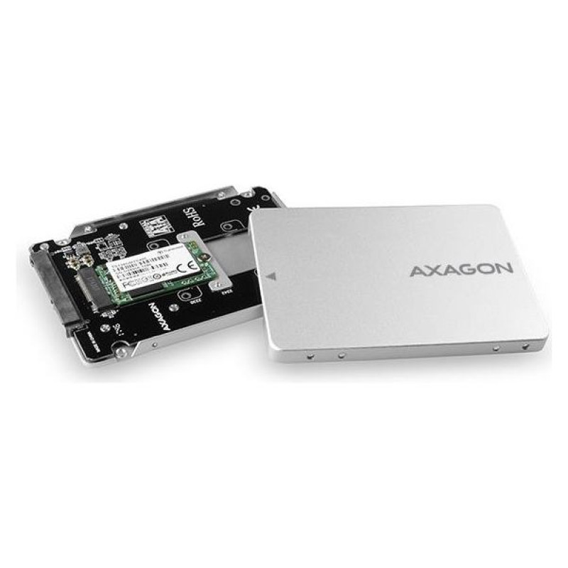 Axagon RSS-M2SD SATA - M.2 SSD SATA, up to 80mm SSD, ALU body