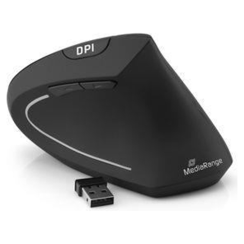 Mediarange MOUSE USB OPTICAL WRL 6-BUTTON/RIGHT BLACK MROS232 MEDIARANGE