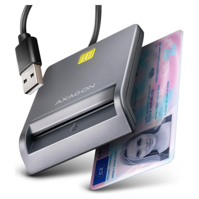 Axagon CARD READER FLAT SMARTCARD/ID/USB2.0 1.3M CRE-SM3T AXAGON