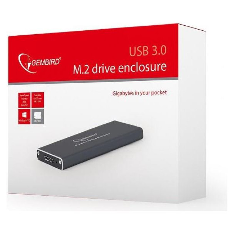 Gembird HDD CASE EXT. USB3 M.2/BLACK EE2280-U3C-01 GEMBIRD