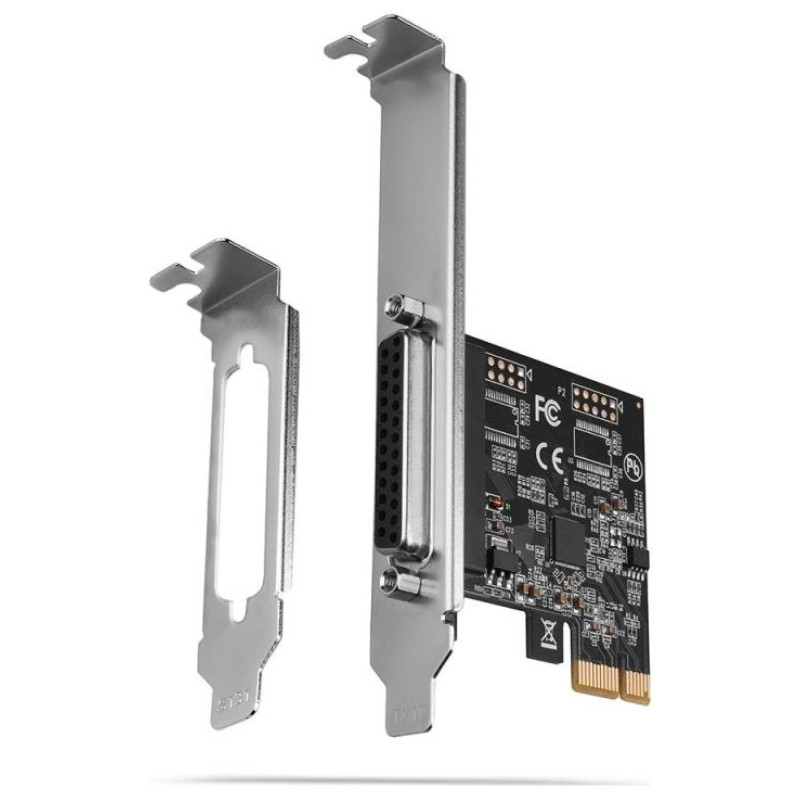Axagon PCI-Express card with one parallel port. Low profile.