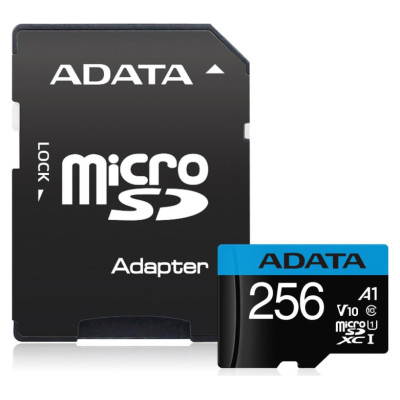 Adata MEMORY MICRO SDXC 256GB W/AD./AUSDX256GUICL10A1-RA1 ADATA