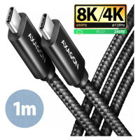 Axagon CABLE USB-C TO USB-C 1M 240W/8K BLACK BUCM4X-CM10AB AXAGON