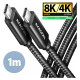 Axagon CABLE USB-C TO USB-C 1M 240W/8K BLACK BUCM4X-CM10AB AXAGON