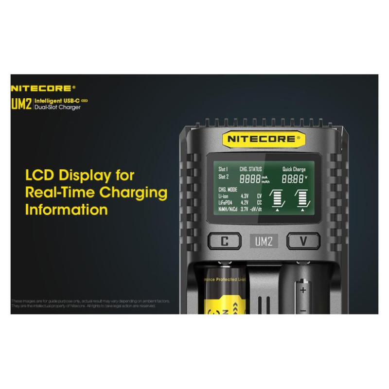 Nitecore BATTERY CHARGER 2-SLOT/UM2 NITECORE
