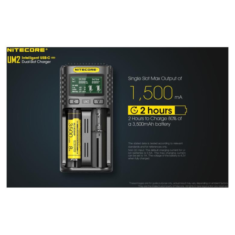 Nitecore BATTERY CHARGER 2-SLOT/UM2 NITECORE