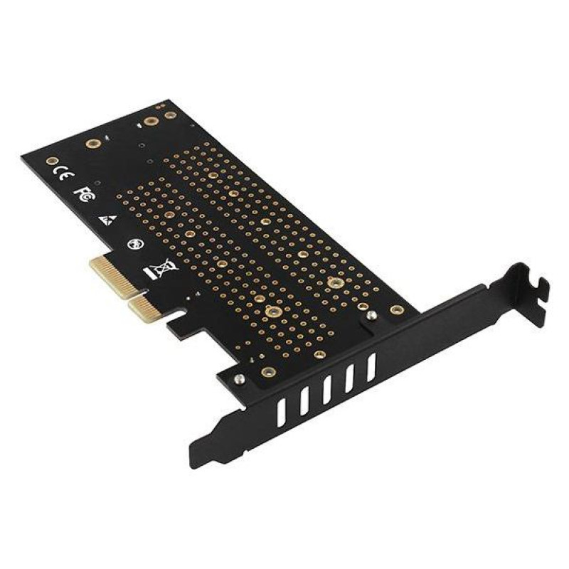 Axagon PCEM2-DC PCI-E 3.0 4x - DUAL M.2 SSD (NVMe + SATA), dual voltage, up to 110mm SSD, fan + heatsink