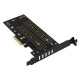 Axagon SSD ACC ADAPTER NVME/SATA/M.2/PCIE SP&LP PCEM2-DC AXAGON