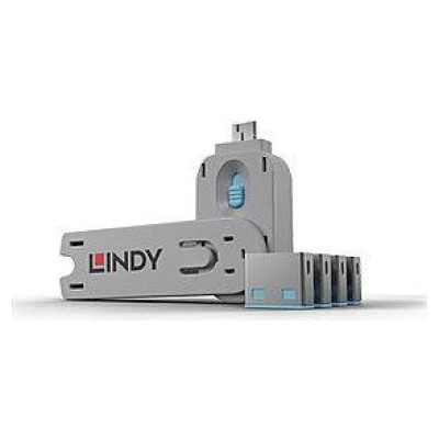 Lindy USB PORT BLOCKER 4PACK/BLUE 40452 LINDY