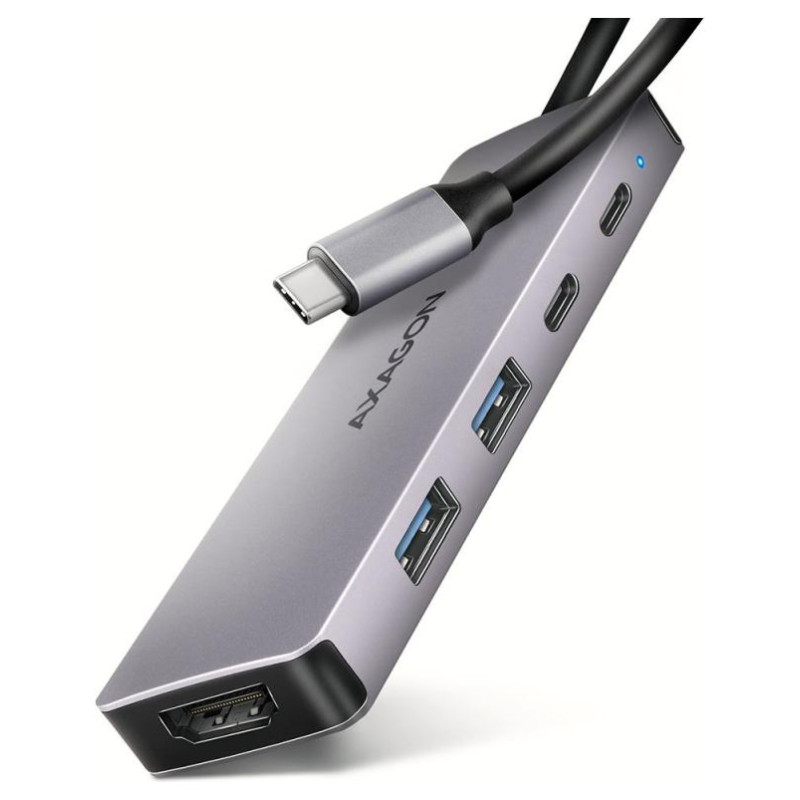 Axagon HMC-5H60 USB-C 3.2 Gen 1 hub, 2x USB-A, 1x USB-C, 4K 60Hz HDMI, PD 100W, 15cm USB-C cable