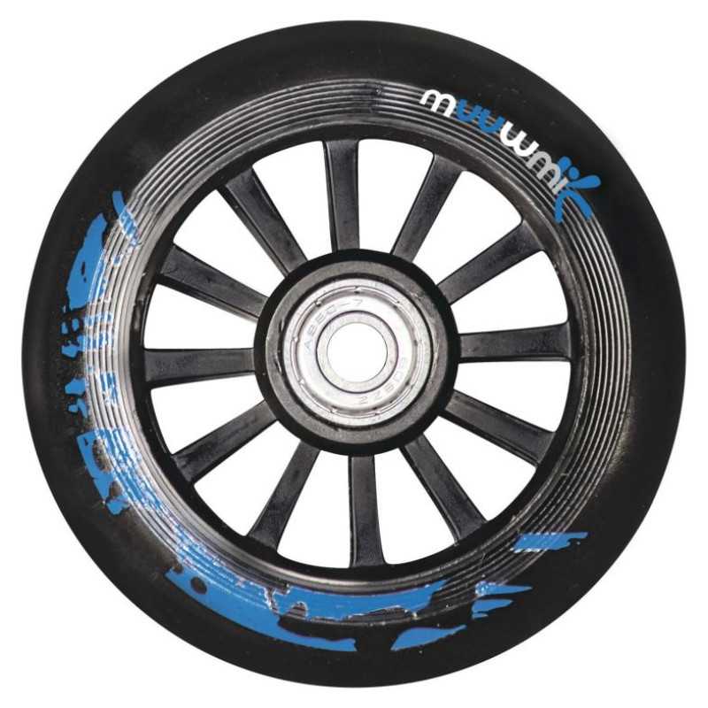 Muuwmi Stuntscooter skrejritenis 100 mm, melns/zils - AU 408