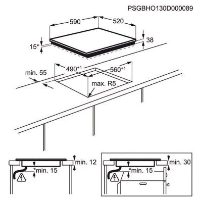 Electrolux keramiskā plīts virsma - EHF6343FOK