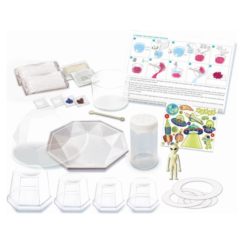 4M Crystal Growing DIY komplekts Kosmoss kristāla terārijā