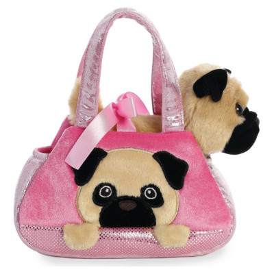 Fancy Pals AURORA Fancy Pals plī&scaron;a rotaļlieta mopsis somiņā, 20 cm