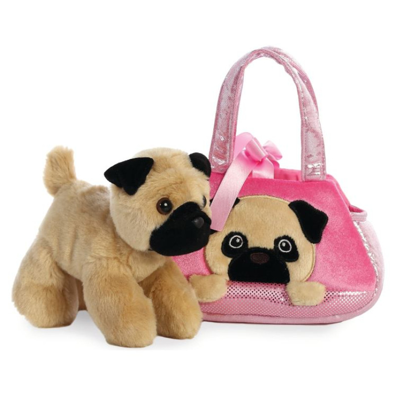 Fancy Pals AURORA Fancy Pals plī&scaron;a rotaļlieta mopsis somiņā, 20 cm